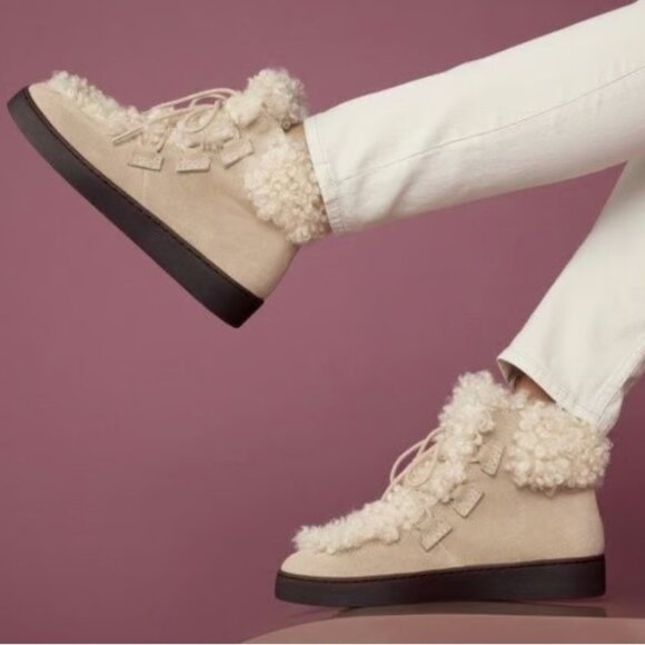 NIB - Vionic Womens Splendid Oak Lace-Up Ankle Boots, Color Sand | Size 7.5 - Picture 1 of 12